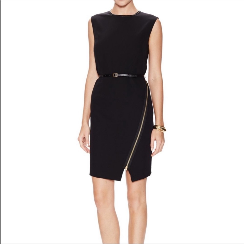 NWT Ava & Aiden Belted Dress w Asymmetrical Zipper Size 16 MSRP $100